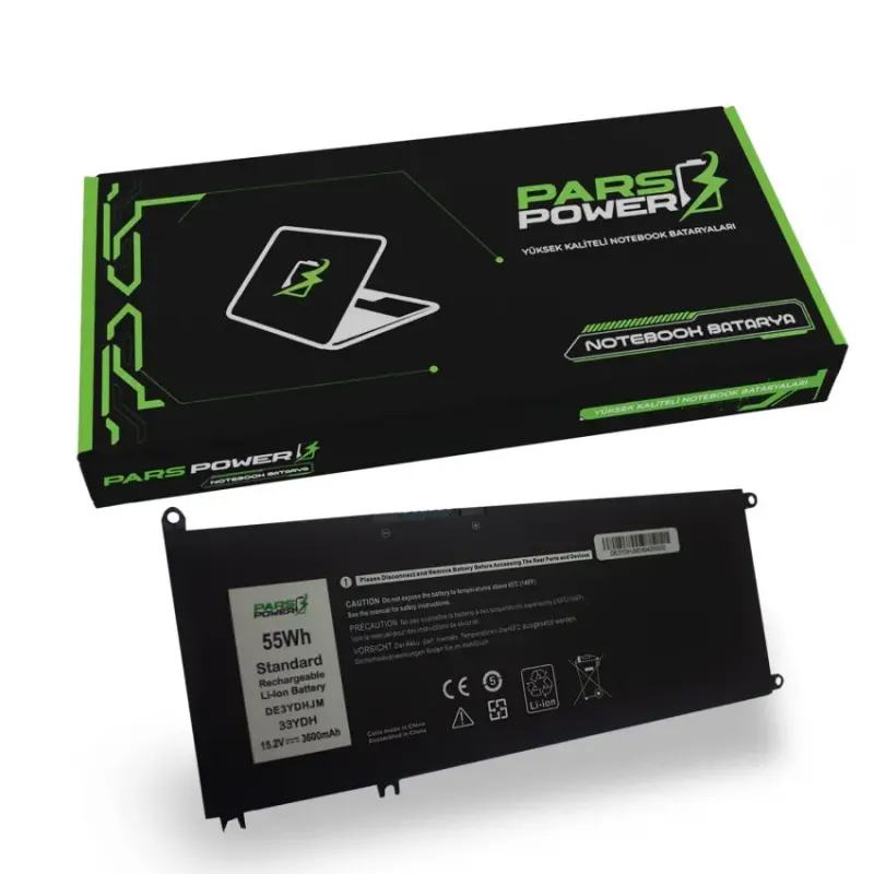 Pars Power Dell 33YDH / 033YDH Uyumlu Premium Laptop Bataryası - 15.2V 56Wh