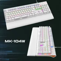 Node Game Nova ND-MK-104BR Beyaz Mekanik Oyuncu Klavyesi (Sessiz Red Switch, Rainbow Aydınlatmalı)